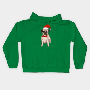 Christmas Pug Kids Hoodie